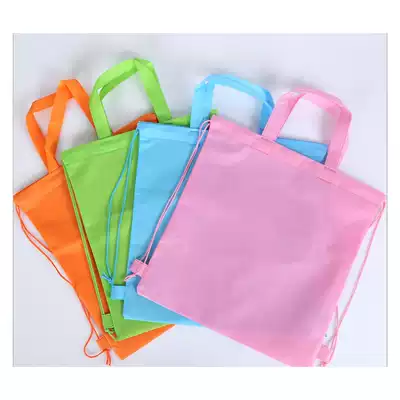 Spot wholesale non-woven cloth bag cram back bag corset pocket backpack children's handbag student bag