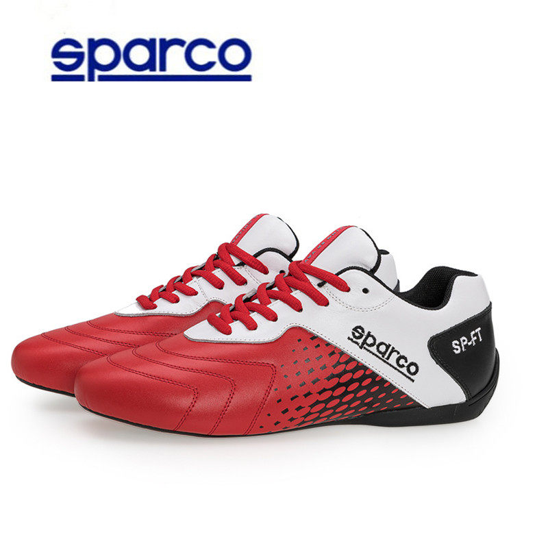 Full leather Italian SPARCO racing shoes kart car riding locomotive motorcycle leisure sports men and women