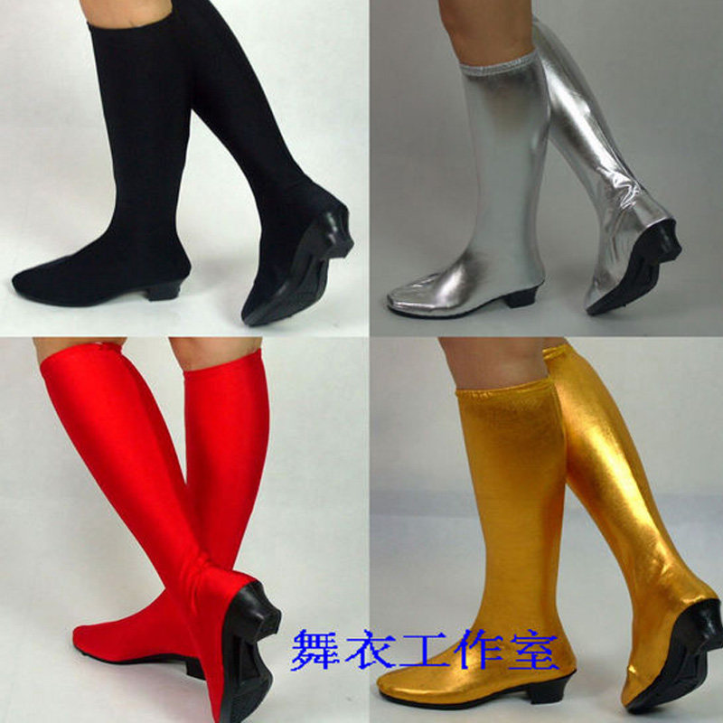 Stage Performance Shoes Elastic High Cylinder Square Dance Boots Ethnic Mongolian Shoes Tibetan Dance Shoes Women-style Dance