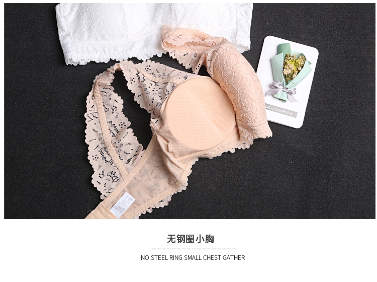 Cô gái gợi cảm ren không có vòng thép tập hợp áo ngực phổ quát đẹp quấn lại áo ngực cứu trợ chống lóa ống đồ lót hàng đầu quần lót uniqlo