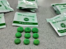 British imports of the MIKE green ghost leather head