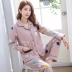 Cộng với phân bón XL đồ ngủ nữ béo mm200 kg mùa thu mới cotton phù hợp với nữ đất dài tay áo lỏng lẻo