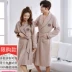 Bộ đồ ngủ đôi của XXXXXL áo choàng cotton nữ tính dài tay nhà dài áo choàng tắm mùa xuân và áo choàng cotton mùa thu bộ pijama Night Robe