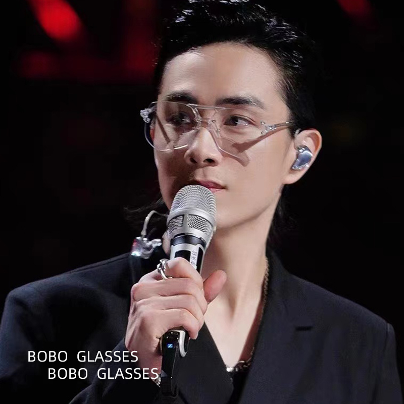 The older brother Lee Seung-hyun, who has overcome thorns, has the same glasses, frameless, plain face, wide face, thin and irregular large-frame glasses female