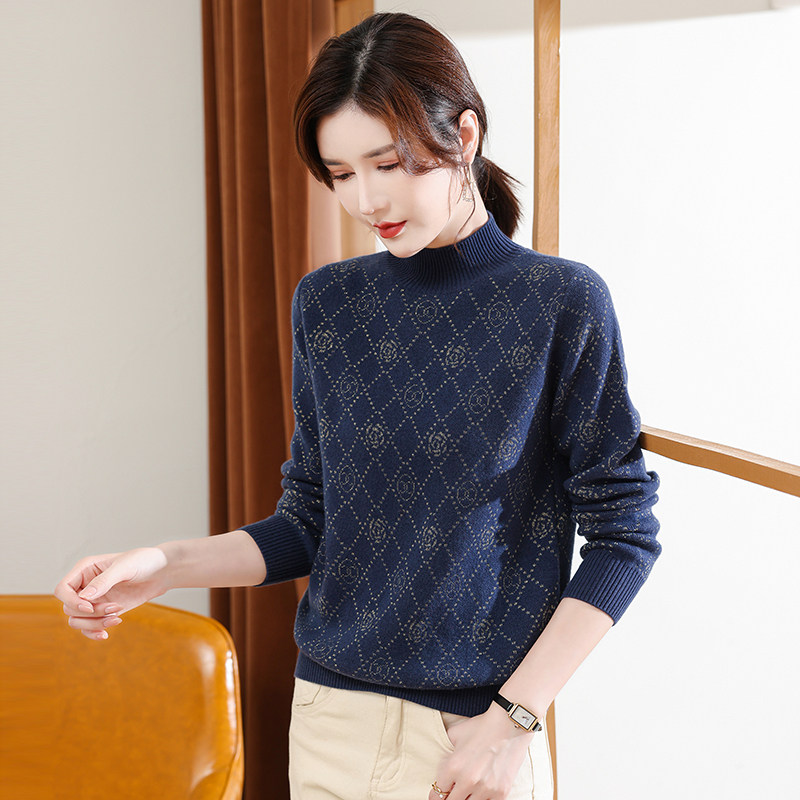 Cashmere Sweatshirt Woman Loose Sleeve Head 100% Pure Wool Jersey Undershirt Autumn Winter 2020 New Mid-Thickness Lady Sweater