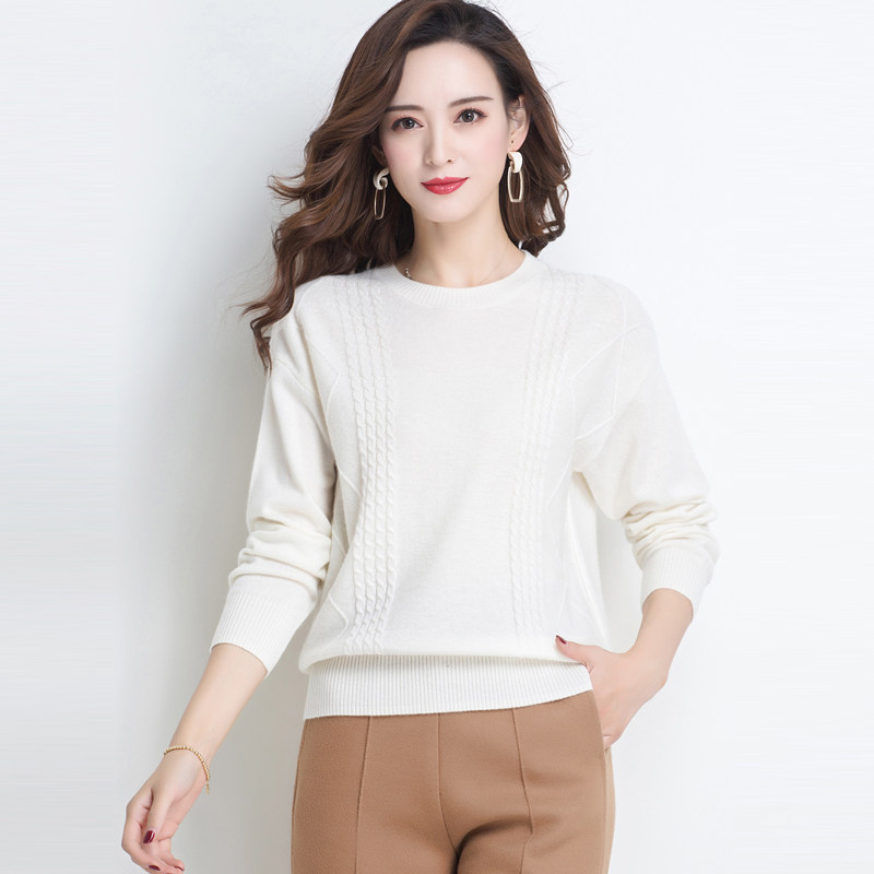 Cashmere cardiovert 100 pure wool beating undershirt autumn winter 2020 new thickened half-high collar Old-aged mother sweater