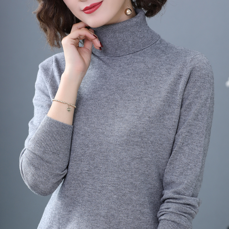 100 % pure wool black and white repair short knitting cashmere blouse sweater in autumn and winter
