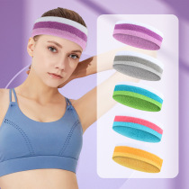 Outdoor womens sports sweat-absorbent elastic towel headband running fitness yoga antiperspirant sweat guide headband headband batch