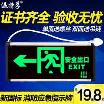 Winterfu new national standard safety exit sign fire emergency light with plug emergency passage evacuation marker light