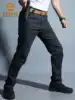 Spring and Autumn city commuter tactical jeans men's stretch slim-fit multi-pocket outdoor overalls Military fans for training pants
