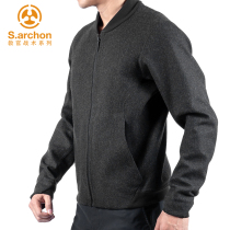 Angken Tactical Business Commuting Woolen Top Slim Tactical Jacket Mens Spring and Autumn Three-Dimensional Cut Mountaineering Jacket