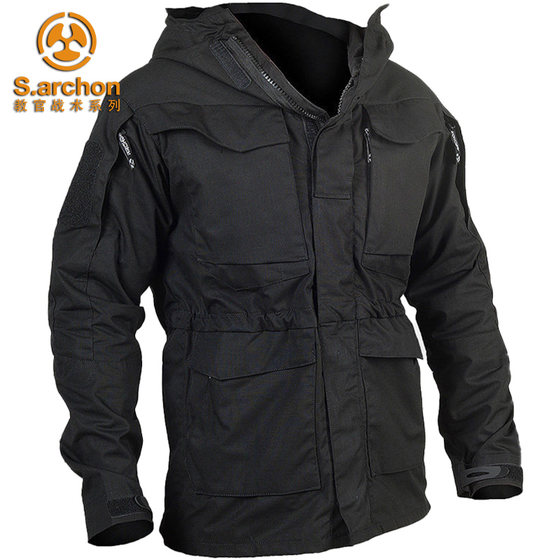 Spy M65 Tactical Windbreaker Men's Summer Outdoor Waterproof Jacket Mid-Length Military Fan Battlefield Functional Jacket