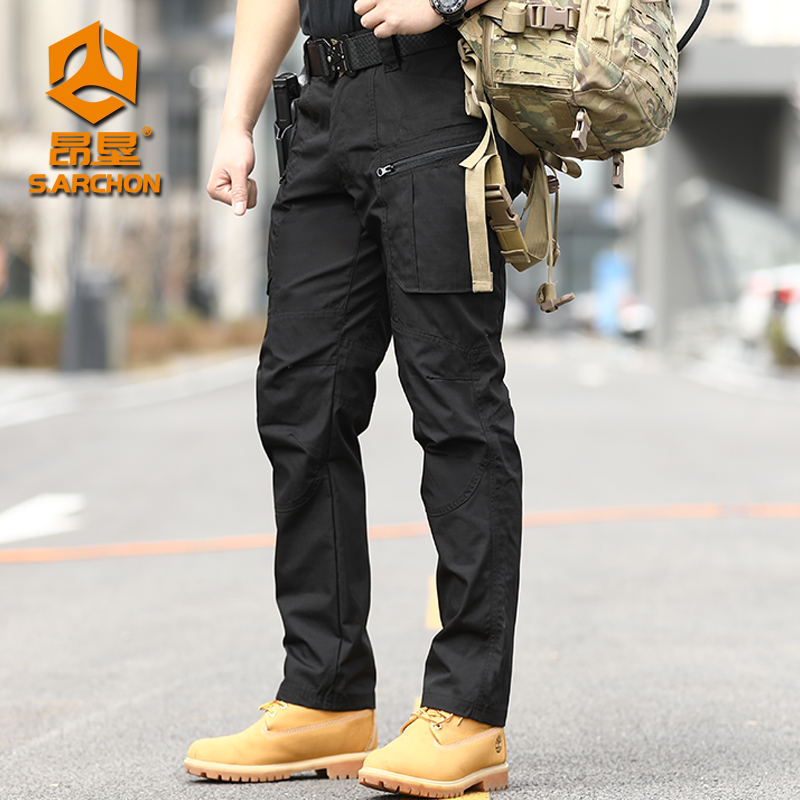 Angken lurker tactical trousers male slim waterproof autumn and winter outdoor commuter overalls military fan pants for training pants