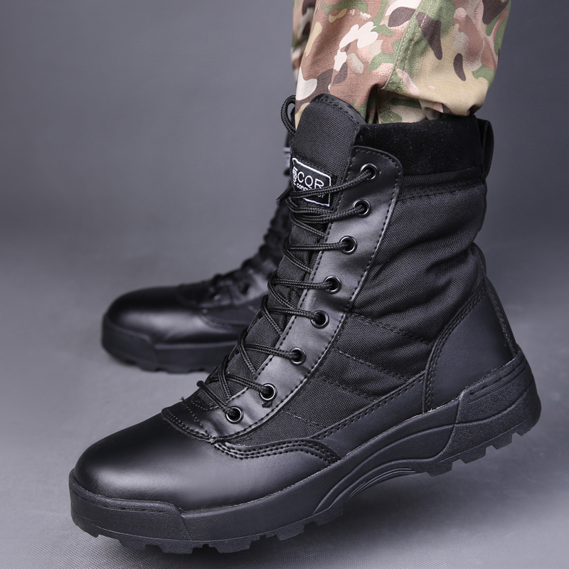Spring Autumn Season Non-slip Tactical Boots Men's Special Soldiers Combat Boots Wear Wear Desert Boots For Training Boots Mountaineering Shoes Land War Boots