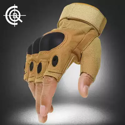 CQB tactical gloves half-finger special forces anti-cutting combat gloves male military fans outdoor fitness riding non-slip