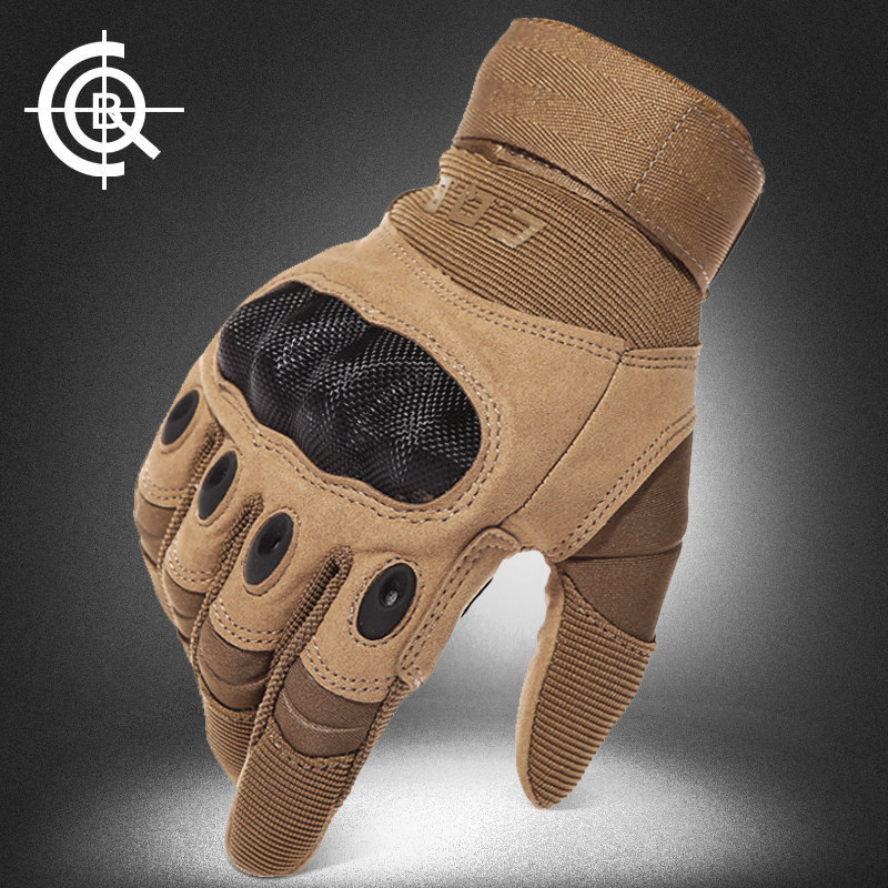 CQB outdoor tactical gloves male omnidirectional gloves O kee special forces anti-slip combat gloves anti-cut fighting spring model