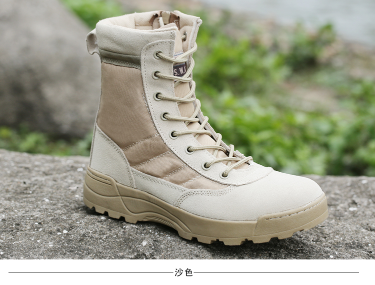 Boots militaires pour homme S.ARCHON en cuir - porter - Ref 1396766 Image 16