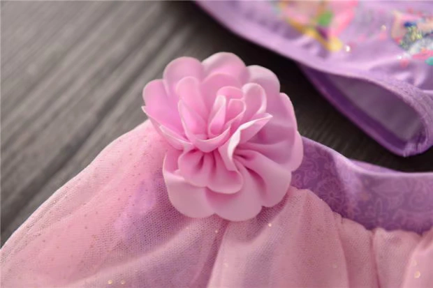 Giải phóng mặt bằng 12121 không được trả lại ~ 咔 wow quần áo trẻ em ~ đồ bơi bé gái đặt hai mảnh sling + lưới Y3b