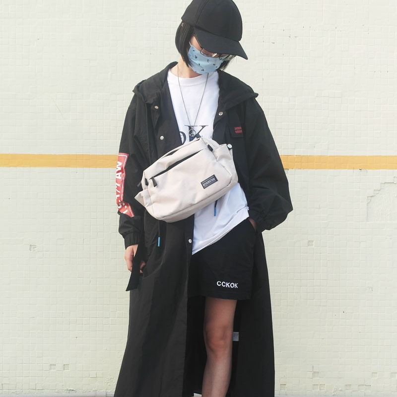 Skew Satchel Boomer Card Single Shoulder Bag Hip Hop Buns Canvas Boy Bungee Bungee Jumping Cross Small Difference Bag Satchel Bag