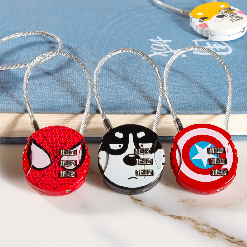 Password Padlock Small Mini Children Home Fitness Room Locker Suitcase Theft Safety Safety Helmet U Type Steel Wire Lock