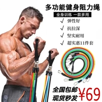 Chu Tan shop multifunctional fitness resistance rope black technology eleven sets of full body training tension rope exercise artifact