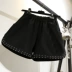 Quần short nữ size lớn 2018 thu đông mẫu mới phiên bản Hàn Quốc của quần ống rộng hoang dã chất béo mm bên ngoài mặc quần len ống rộng quần lửng nữ Quần short