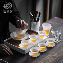 Pick to Liju ice fog glass tea set home light luxury high-end kung fu tea set Cup Cup Office meeting