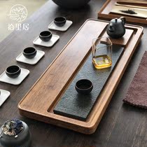 Pick to Li Ju Wujin Stone tea tray stone drainage tea table simple tea sea light luxury modern guests solid wood tea tray household