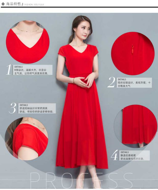 Mùa hè 2018 mới cực rộng kích thước lớn của phụ nữ cộng với chất béo cao mm eo dài đầm voan mỏng váy xếp tầng dài