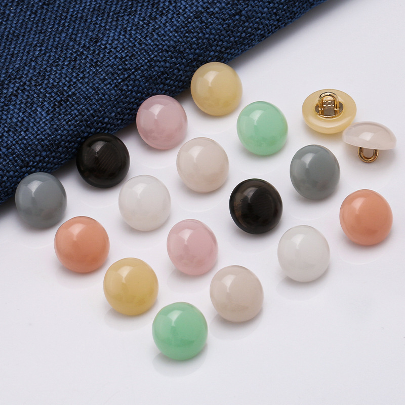 Jelly Mushroom Resin Shirt Buttons, Chiffon Shirt Cuff Decorative Buttons, Hand-Stitched Round Mushroom Small Buttons