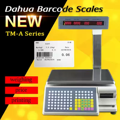 Dahua TM-30A bar code scale export English supermarket sticker printing electronic scale 110V customized