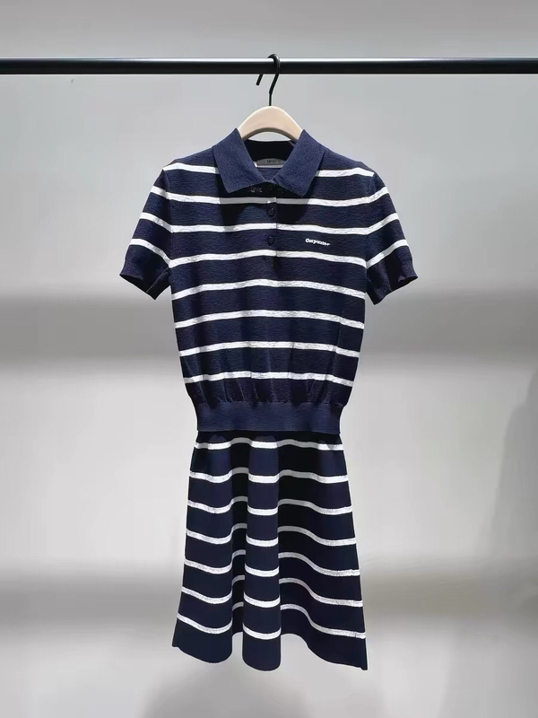 [C+ Series] Authentic 2026 Summer New Product Fake Two-Piece Spliced Silk Cotton Linen Dress Mbf2Drs094