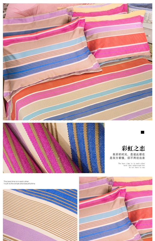 Vỏ gối vải thô cũ bằng vải cotton dày 48 74cm cặp gối cotton lõi da mùa hè