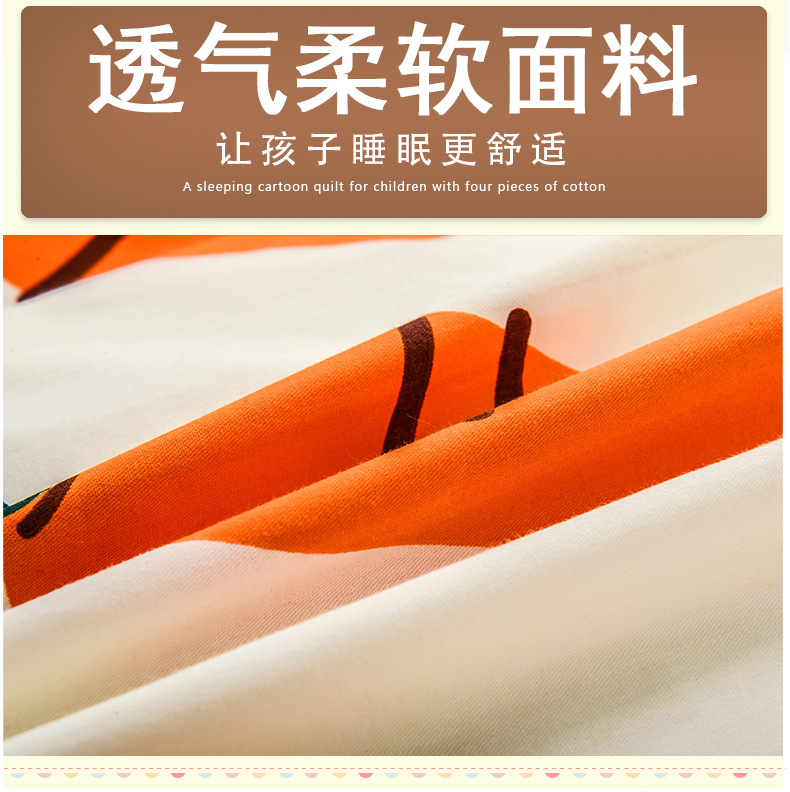 Một gia đình của bốn đứa con gái phim hoạt hình bông chăn Khăn bông 1,2m 1,5m giường ba mảnh 4 người - Bộ đồ giường bốn mảnh bộ drap giường 1m6