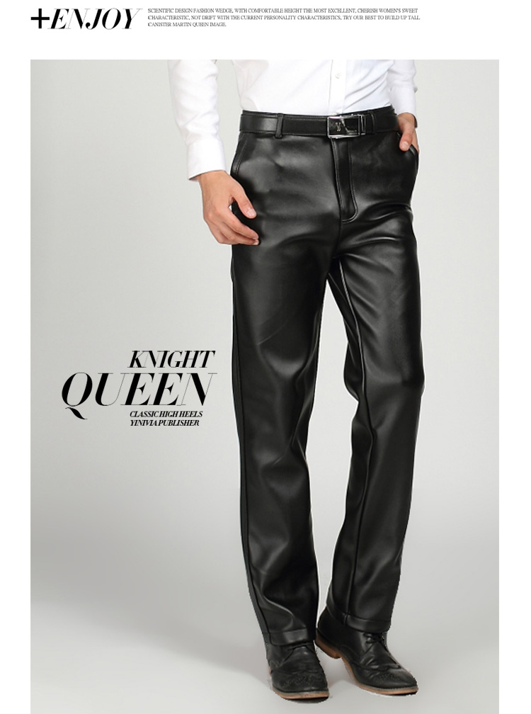 Pantalon cuir homme droit pour hiver - Ref 1476860 Image 14