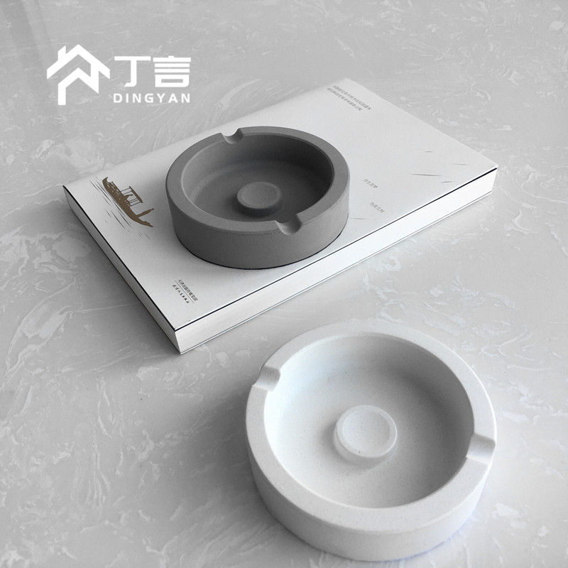 Nordic Fashion Trend Personality Creative Home Home Simple Atmospheric Cement Ashtray Office Coffee Table Decoration