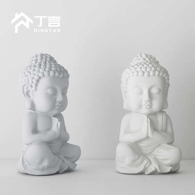 Sakyamuni Tathagata Buddha statue Zen fish tank new Chinese style home living room porch study shelf decoration decoration