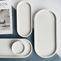 Nordic Clean Water Concrete Dry Fruits Pan Jewelry Containing Tray tray Dining Room Tea Table Bedroom Home Decoration Products Hem