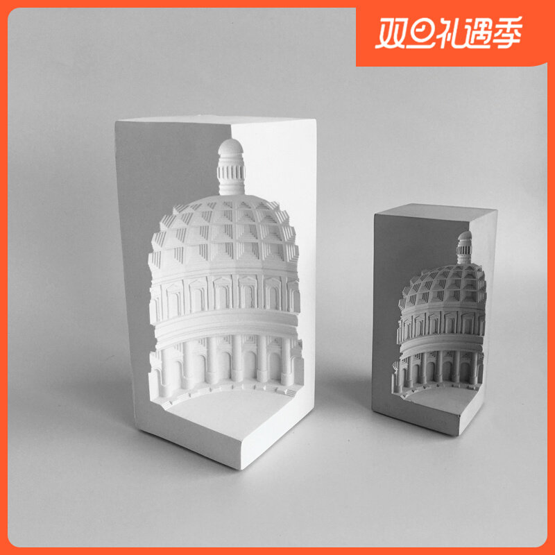 (Ding Yan) Cement building model decoration Nordic creative home decoration desktop porch living room wine cabinet decoration