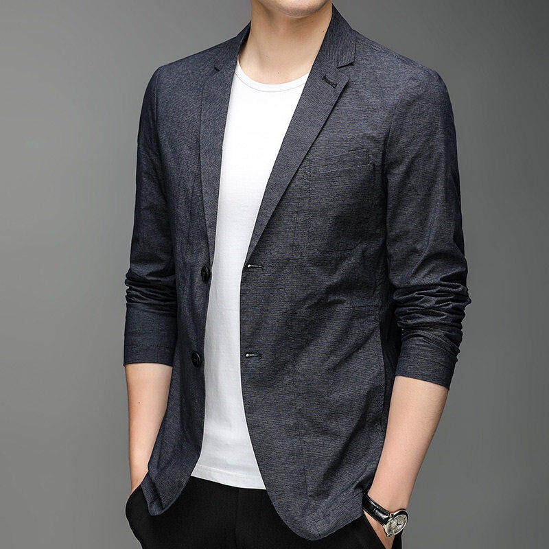 Pierre Cardin High-End Casual Suit Jacket for Men, Summer Thin Business Formal Single-Breasted Men's Summer Suit
