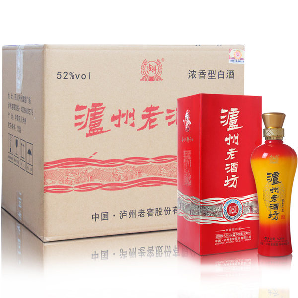 泸州老酒坊 黄非红 52度浓香型白酒 500ml*6瓶 优惠券折后￥199包邮（￥299-100）京东￥289
