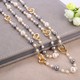 New Korean temperament long net red pearl necklace female fashion multi-layer four-leaf clover sweater chain Korean accessories pendant