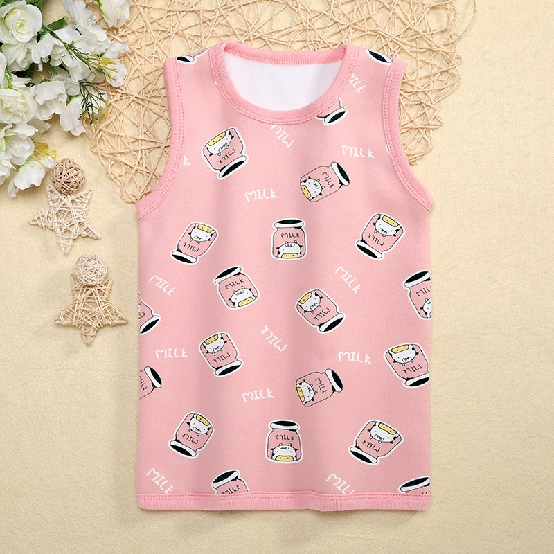 Mùa thu mới và mùa đông áo vest trẻ em mùa đông dày áo vest trẻ em cộng với áo vest nữ nhung trẻ em trong triều đại vest bé trai