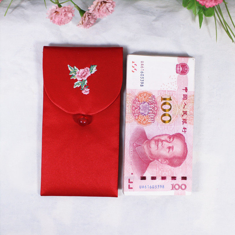 Chinese embroidery Heqing RMBone thousand large red envelopes wedding celebration items The Spring Festival brocade is a New Year's gift bag Joe relocation