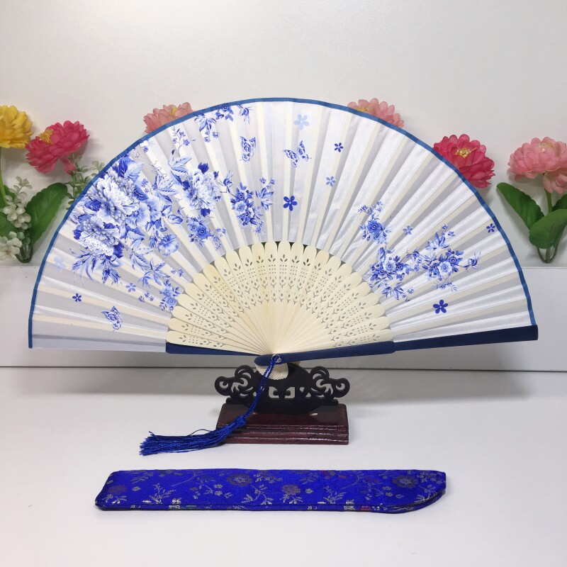 Ancient fan cherry blossom butterfly fan fan Hanclock dance props student fan flowing with the female fan