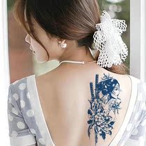 Half-arm herbage juice semi-permanent tattooed with male and female waterproof simulation society not reflective flower arm florin leg tattoo sticker