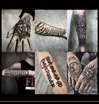 Tattoo stickers waterproof mens long-lasting hand back finger simulation tattoo tide dark black flower hand semi-permanent disposable arm