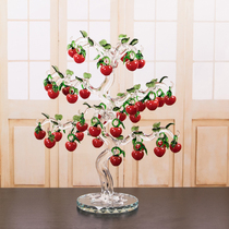 Crystal cherry tree living room TV wine cabinet to shake money creative wedding gifts new home accessories ornaments