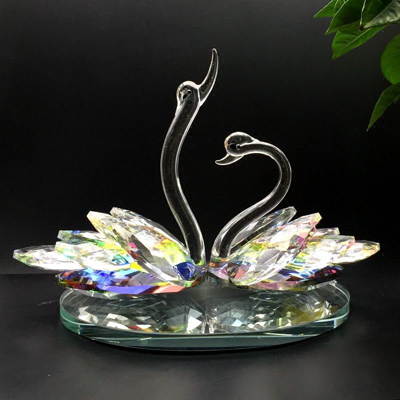 Mobile phone counter decoration parts car interior jewelry Crystal Swan home accessories teacher's holiday gift