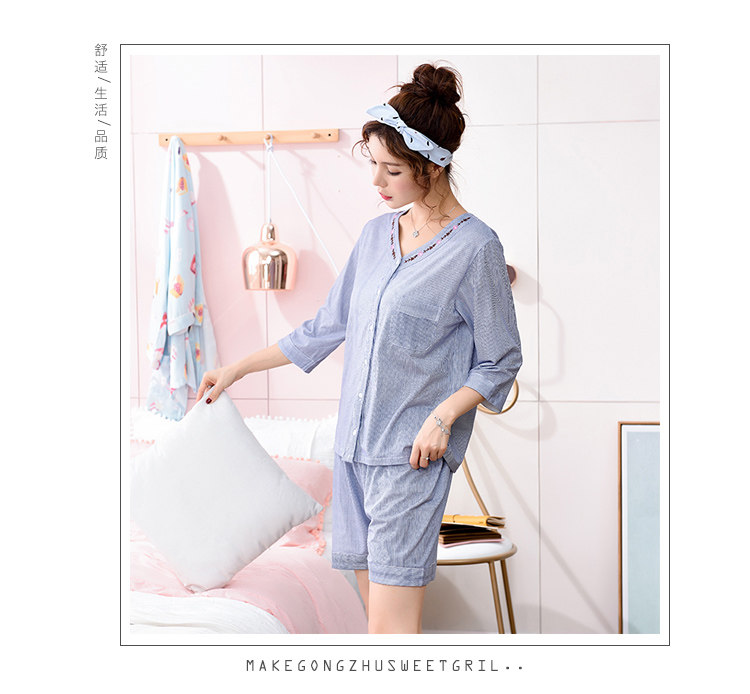 Pyjama pour femme      en Coton à manches - Ref 2994467 Image 55